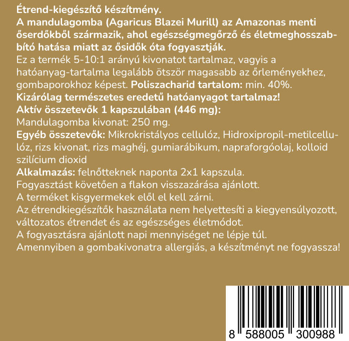 Mandulagomba kivonat (Agaricus Blazei Murill) - Image 2