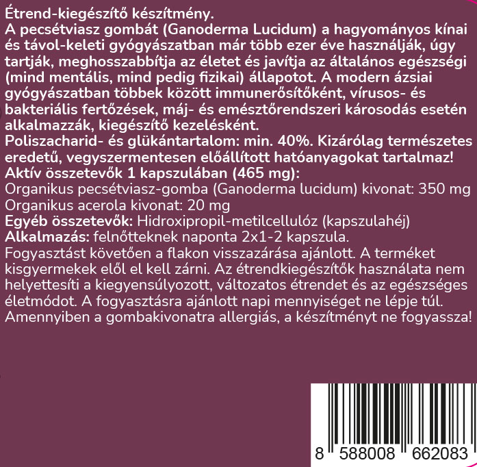 BIO Pecsétviaszgomba gomba kivonat (Ganoderma lucidum) - Image 2