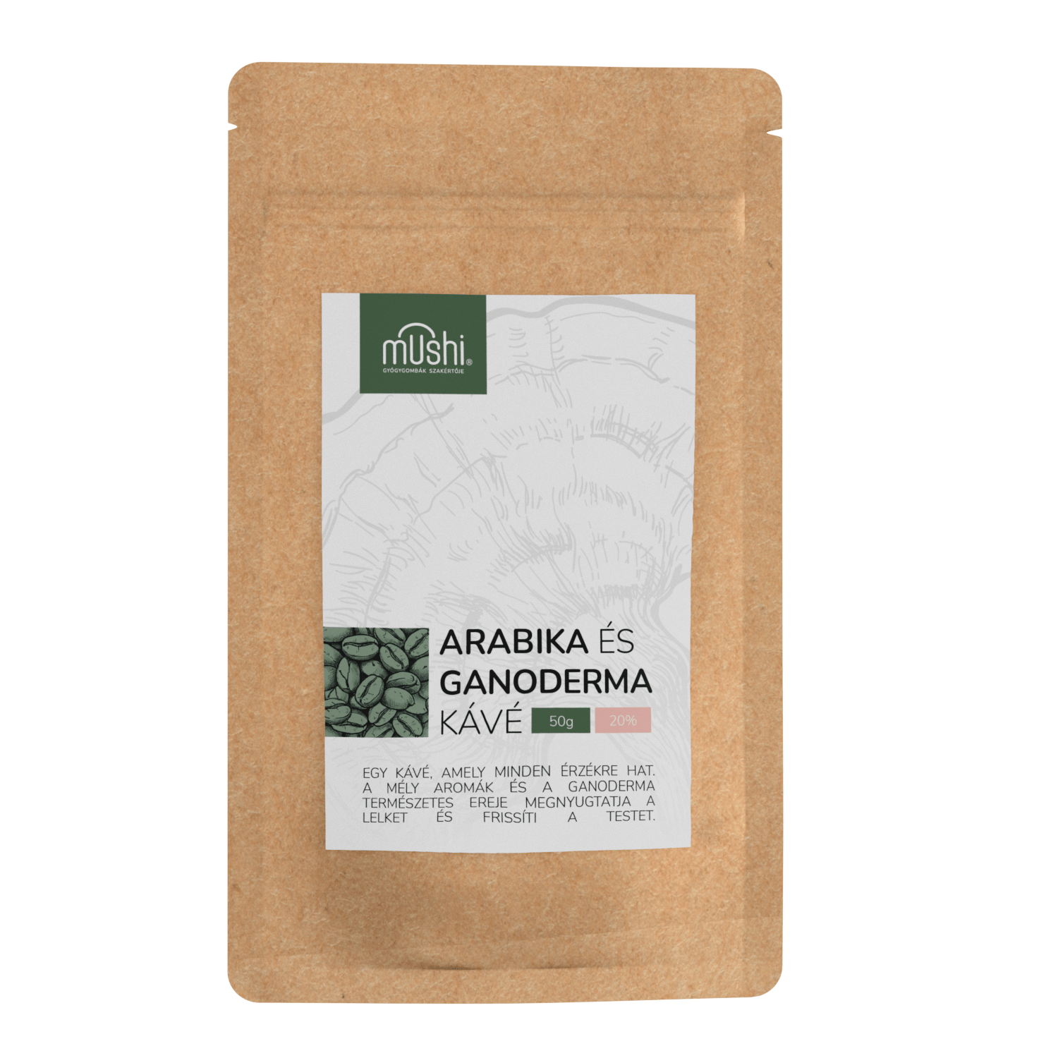kávé 20% ganoderma kivonattal
